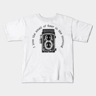 Retro Camera - Fixer Joke - Black Text Kids T-Shirt